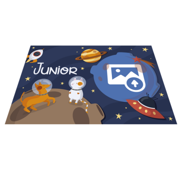 Dywan winylowy kosmiczny z imieniem - TenStickers