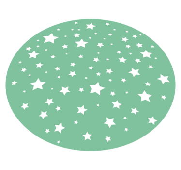 Dywan winylowy dziecięcy w gwiazdki zielony - TenStickers