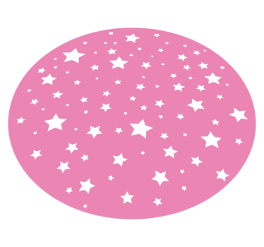 Dywan winylowy okrągły w gwiazdki różowy - TenStickers