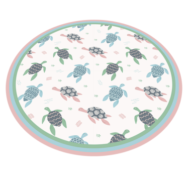 Dywan winylowy stonowane kolory żółwie - TenStickers