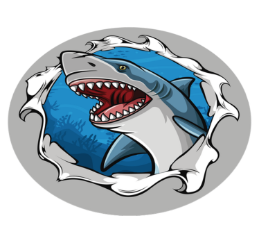 Dywan winylowy z rekinem 3D - TenStickers