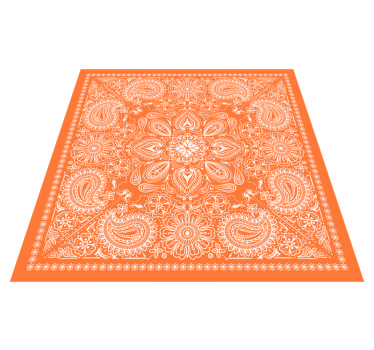 Dywan winylowy paisley pomarańczowy - TenStickers
