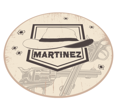 Dywan winylowy z imieniem konfigurowalny western - TenStickers
