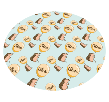 Dywan winylowy z imieniem spersonalizowany jeż - TenStickers