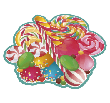 Dywan bożonarodzeniowy owinięty cukierkami - TenStickers