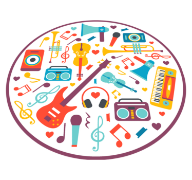 Dywan winylowy Instrumenty muzyczne - TenStickers