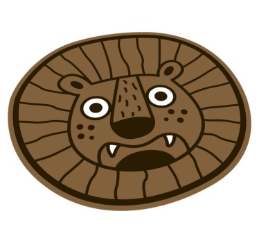 Dywanik winylowy lew dla dzieci mata dla zwierząt - TenStickers