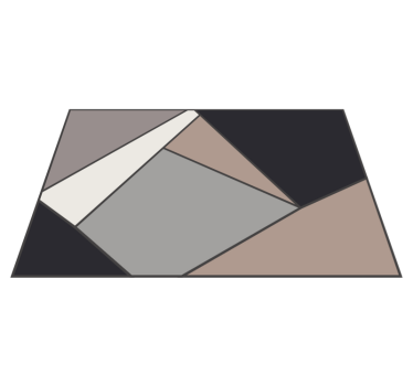 Dywan winylowy geometryczne kształty beżowe geometryczne dywany - TenStickers