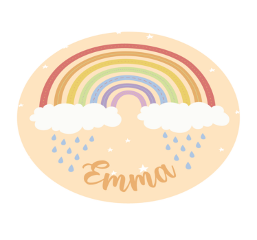 Spersonalizowany dywan winylowy tęczy - TenStickers