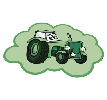 Dywan winylowy dla dzieci zielony traktor - TenStickers
