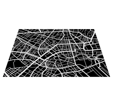 Dywan winylowy mapa świata szczegóły mapy miejskiej - TenStickers