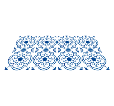 Niebieskie płytki łazienkowe mat - TenStickers
