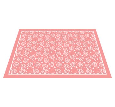 Geometryczne romby odcienie różu geometryczne dywany - TenStickers