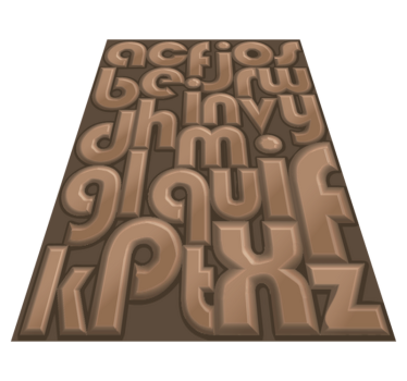 Dywan winylowy alfabet czekoladowy alfabet - TenStickers