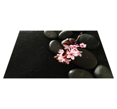 Dywan winylowy natura zen kamienie kwiatowe - TenStickers