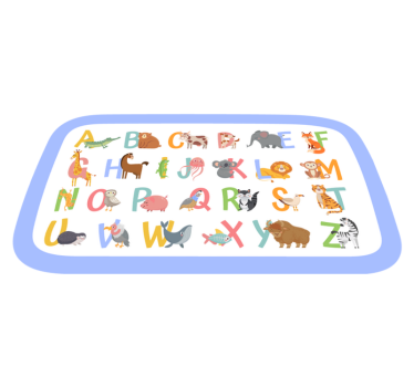Dywan winylowy z alfabetem zwierząt - TenStickers