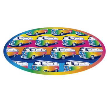 Dywaniki do sypialni retro hippie van - TenStickers