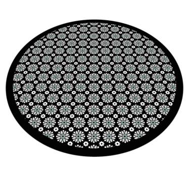 Dywan czarno-biały w słońca - TenStickers