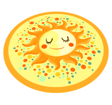 Dywan winylowy Żółte radosne słońce - TenStickers