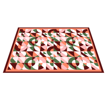 Geometryczny kolorowy nadruk geometryczne dywany - TenStickers