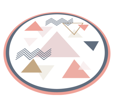 Geometryczne dywany różowe trójkąty - TenStickers