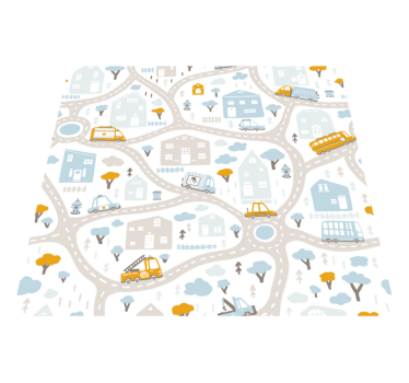 Dywan winylowy ulice gra w ruch miejski - TenStickers