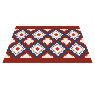 Czerwone płytki podłogowe mozaika - TenStickers