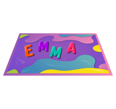 Dywan winylowy z imieniem spersonalizowana nazwa - TenStickers