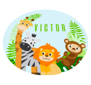 Dywan winylowy Dżungla z imieniem - TenStickers
