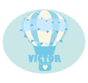 Dywan winylowy z imieniem konfigurowalny balon - TenStickers