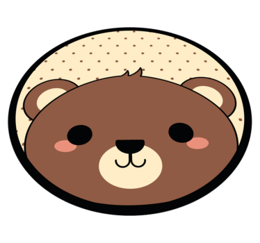 Dywan winylowy dziecięcy kreskówka niedźwiedź - TenStickers