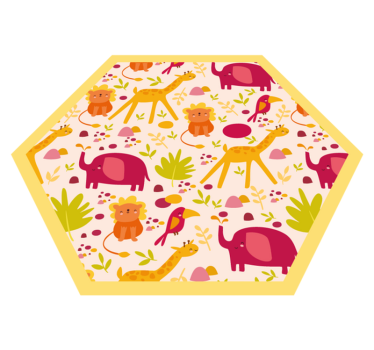 Dywan winylowy dla dzieci dzikie afrykańskie zwierzęta - TenStickers