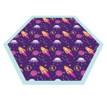 Dywan winylowy Kosmos i rakiety - TenStickers
