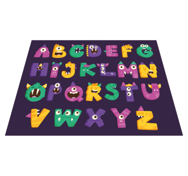 Dywan alfabetu kreskówka potwór - TenStickers