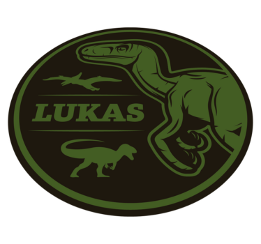 Dinozaur raptor z tekstem mata zwierzęca - TenStickers