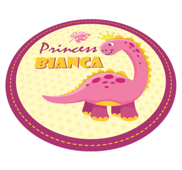 Dywan winylowy dziecięcy księżniczka dinozaur - TenStickers
