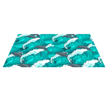 Dywan winylowy ze zwierzętami delfin w oceanie - TenStickers