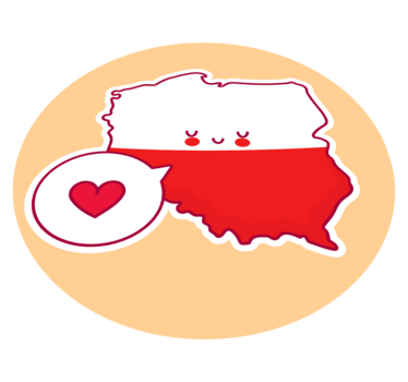 Dywan winylowy Biało-czerwona mapa Polski - TenStickers