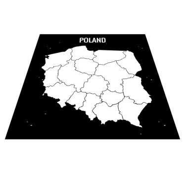 Dywan winylowy Biała mapa Polski - TenStickers