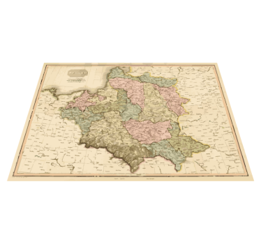 Dywan winylowy Vintage mapa Polski - TenStickers
