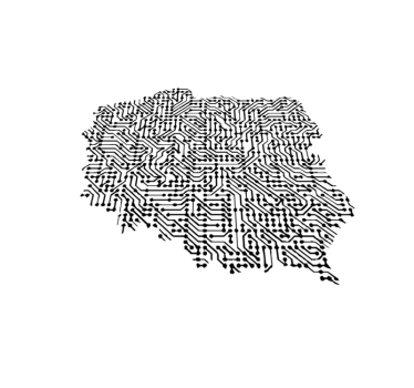 Dywan winylowy Polska abstrakcyjna mapa - TenStickers