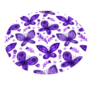 Dywan winylowy dla dzieci w fioletowe motyle - TenStickers
