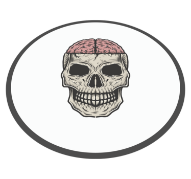 Dywaniki młodzieżowe z mózgiem i czaszką do sypialni - TenStickers