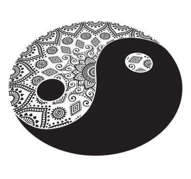 Dywan winylowy Mandala yin yang  - TenStickers
