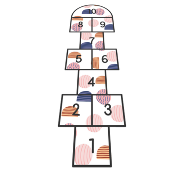 Okrągły dywanik winylowy do gry w klasy - TenStickers