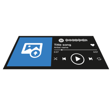 Dywan winylowy napisy niestandardowe wyświetlanie utworów - TenStickers