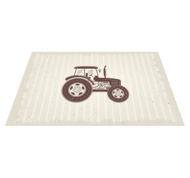 Dywan winylowy vintage traktor rolniczy - TenStickers
