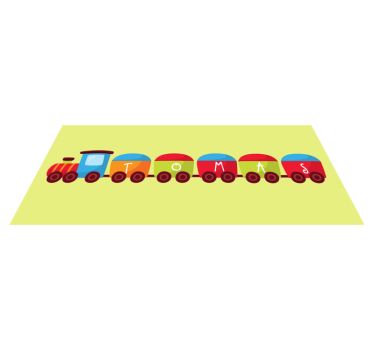 Dywan winylowy dla dzieci Pociąg z imieniem - TenStickers