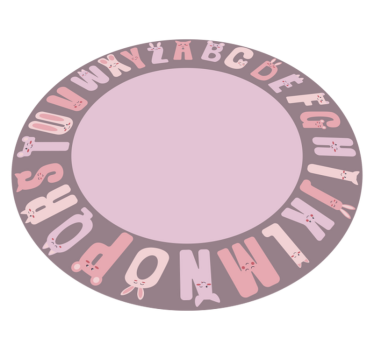 Dywan okrągły alfabet - TenStickers