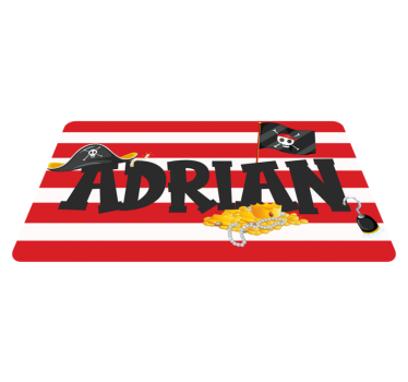 Dywan winylowy spersonalizowany kapelusz pirata - TenStickers